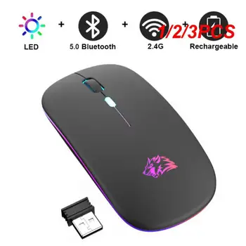 1/2 / 3ШТ Бесшумная беспроводная мышь для ПК, компьютерная мышь для ПК, Эргономичная Оптическая Бесшумная USB-мышь, Бесшумная Беспроводная мышь для ПК, ноутбук