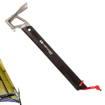 Молоток для снятия палаточных кольев с удобной алюминиевой ручкой, многофункциональные портативные принадлежности для кемпинга на открытом воздухе