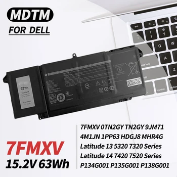 Аккумулятор для ноутбука 7FMXV для Dell Latitude 5320 7320 7420 7520 Latitude 5320 2-в-1/7320 2-в-1 P134G001 0TN2GY 9JM71 4M1JN 1PP63