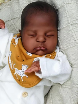 NPK 20 дюймов, уже окрашенная, Готовая кукла-Реборн из темно-коричневой кожи, 3D-картина Remi Sleeping Baby с видимыми прожилками