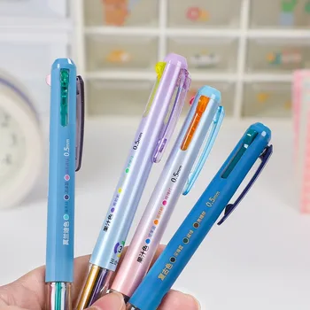 3-цветная Гелевая ручка для печати, принадлежности для творчества, Дневник, 0,5 мм, Многофункциональная гелевая ручка, Быстросохнущий колпачок, Нейтральная ручка, Канцелярские принадлежности