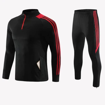 Изготовленные на заказ высококачественные мужские футбольные куртки для улицы, спортивный костюм для взрослых, Зимняя футбольная спортивная одежда на молнии