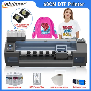Принтер A1 DTF для Epson с двумя печатающими головками XP600 Принтер для переноса пленки непосредственно на принтер для печати футболок на текстиле