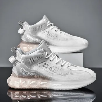 Новые мужские кроссовки большого размера 45, Модные кроссовки для бега, спортивная обувь для бега на открытом воздухе, Легкая дышащая амортизирующая баскетбольная обувь