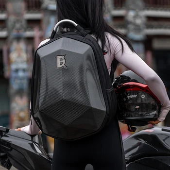 Новый рюкзак для мотоциклетного шлема Большой емкости, водонепроницаемая сумка для сиденья для мотокросса, многофункциональная сумка для хвоста мото-байкера из углеродного волокна
