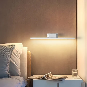 Светодиодный перезаряжаемый настенный светильник с переключателем, Магнитный всасывающий настенный светильник, Современная спальня, гостиная, коридор, украшение стен, настенный светильник