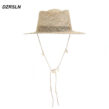 роскошные дизайнерские пляжные шляпы rb для женщин, модная солнцезащитная шляпа с ремешком в виде морской звезды, женская соломенная шляпа для вечеринок, элегантная охлаждающая шапочка, нарядное платье