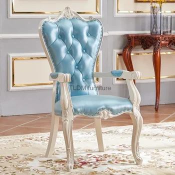 Красивые кожаные обеденные стулья, антикварный обеденный стул в скандинавском стиле для гостиной, Современная мебель в итальянском стиле для ресторана Silla Comedor