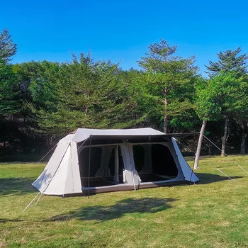 Виниловая палатка с наружным утолщением, Две комнаты, Однокомнатный кемпинг, Автоматическая защита от дождя и солнца, Большое поле для виллы