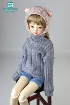Одежда для куклы подходит для куклы со сферическим суставом 1/4 1/3 1/6 BJD Модный свитер с высоким воротом Многоцветный
