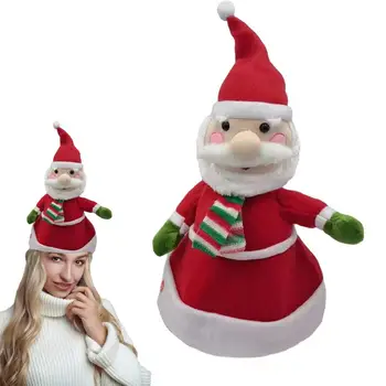 Музыкальная Рождественская игрушка в виде шляпы, электрическая качающаяся рождественская игрушка в виде шляпы с музыкой, головные уборы для детских вечеринок, рождественские мероприятия