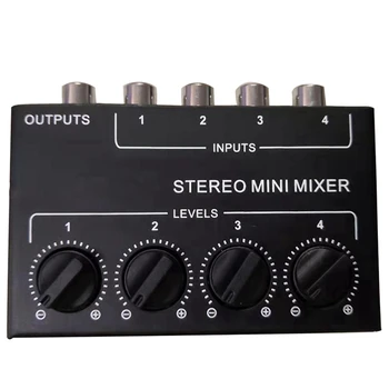 3X Cx400 Mini Stereo RCA 4-Канальный Пассивный Микшер Small Mixer Микшерный Стереодиспенсер Для Концертов И Студий