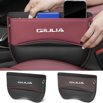 Ящик для хранения автокресла, Органайзер для автомобильного сиденья, Боковая сумка для сиденья, зарезервированное отверстие для зарядного кабеля, Автомобильные аксессуары для Alfa Romeo Giulia