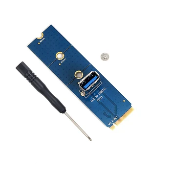 Плата передачи данных M.2 с USB 3.0, адаптер M.2 SATA SSD, конвертер PCI Extender, райзерная карта для графического майнинга GPU Miner